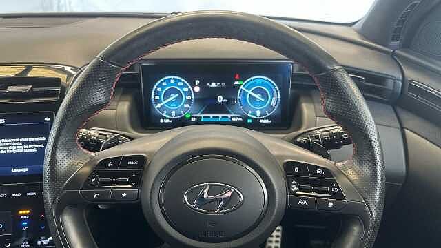 Hyundai TUCSON 1.6 h T-GDi N Line S SUV 5dr Petrol Hybrid Auto Euro 6 (s/s) (230 ps) Serenity White